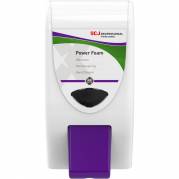 Dispenser, SCJ Professional, 3250 ml, hvid, manuel, med lilla knap,2,8 ml pr. dosering *Denne vare tages ikke retur*