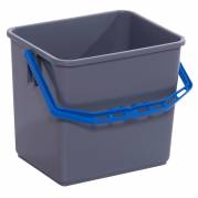 Inventarspand, Tina Trolleys, 24x19x22cm, 6 l, gr&Atilde;&yen;, PP, med bl&Atilde;&yen; hank *Denne vare tages ikke retur*