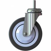 Hjul, Diversey TASKI, &Atilde;&tilde;125mm, gr&Atilde;&yen;, gummi/st&Atilde;&yen;l, uden bremse *Denne vare tages ikke retur*