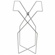 Poseholder, Vikan ErgoClean Kompakt, 227x297x558mm, gr&Atilde;&yen;, metal, til montering p&Atilde;&yen; reng&Atilde;&cedil;ringsvogn *Denne vare tages ikke retur*