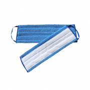 Fugtmoppe, bl&aring;, polyester/mikrofiber, 60 cm, med velcro
