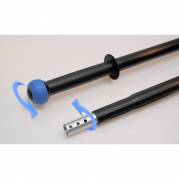 Teleskopskaft med gevind, gul, aluminium/PP, 100-180 cm *Denne vare tages ikke retur*