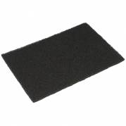 Skurefiber, 22,5x15x0,8cm, sort, polyester/nylon, grov skureeffekt