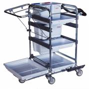 Reng&Atilde;&cedil;ringsvogn, Vileda Origo 500 HX, 84x66x105cm, gr&Atilde;&yen;, pulverlakeret st&Atilde;&yen;l, til fugtsystem, med tilbeh&Atilde;&cedil;r, f&Atilde;&brvbar;rdigmonteret *Denne vare tages ikke retur*