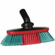 Autob&oslash;rste med vandgenneml&oslash;b, Vikan, sort, 25 cm, justerbart b&oslash;rstehoved, bl&oslash;de b&oslash;rsteh&aring;r, spaltet