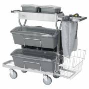 Reng&Atilde;&cedil;ringsvogn, Vikan ErgoClean, gr&Atilde;&yen;, metal/PVC, til fugtsystem, usamlet *Denne vare tages ikke retur*