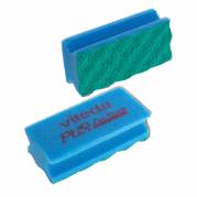 Skuresvamp, Vileda PurActive High, 15x7x6,5cm, bl&Atilde;&yen;, PU, fin skureeffekt, ridsefri