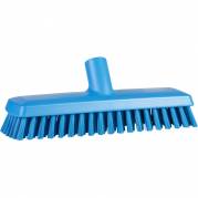 Gulvskrubbe med vandgenneml&Atilde;&cedil;b, Vikan, bl&Atilde;&yen;, PP/polyester/rustfrit st&Atilde;&yen;l, 27 cm, medium b&Atilde;&cedil;rsteh&Atilde;&yen;r *Denne vare tages ikke retur*