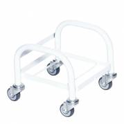 Dunkvogn, Tina Trolleys, 245x255x230mm, hvid, pulverlakeret st&Atilde;&yen;l/rustfrit st&Atilde;&yen;l, til 10-12 kg dunke *Denne vare tages ikke retur*