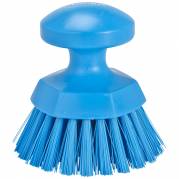 H&aring;ndb&oslash;rste, Vikan, 110x110x110mm, bl&aring;, PP/polyester/rustfrit st&aring;l, stive b&oslash;rsteh&aring;r *Denne vare tages ikke retur*