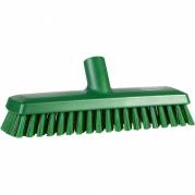 Gulvskrubbe med vandgenneml&Atilde;&cedil;b, Vikan, gr&Atilde;&cedil;n, PP/polyester/rustfrit st&Atilde;&yen;l, 27 cm, medium b&Atilde;&cedil;rsteh&Atilde;&yen;r *Denne vare tages ikke retur*