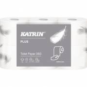 Toiletpapir, Katrin Plus, 2-lags, 50m x 10,4cm, &Atilde;&tilde;11,6cm, hvid, 100% nyfiber