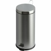 Pedalspand, b&oslash;rstet st&aring;l, inderspand i plast, 30 l