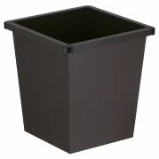 Papirkurv, 27 l, sort, firkantet, med plast beskyttende hj&Atilde;&cedil;rner, ildd&Atilde;&brvbar;mpende, til kildesortering *Denne vare tages ikke retur*