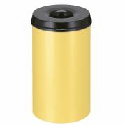 Brandh&Atilde;&brvbar;mmende affaldsspand, 50 l, gul *Denne vare tages ikke retur*