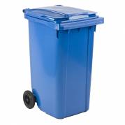 Affaldscontainer, 240 l, blå, UV-resistent, til tungt affald og udendørs *Denne vare tages ikke retur*