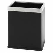 Papirkurv, 10 l, sort, med inderspand i metal. Ildd&Atilde;&brvbar;mpende *Denne vare tages ikke retur*