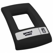 L&Atilde;&yen;g, Enviro, sort, med &Atilde;&yen;bent indkast, til alle typer affald, til kildesortering *Denne vare tages ikke retur*