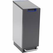 Pedalspand, Connectorbin, 55 l, gr&Atilde;&yen;, med bl&Atilde;&yen; detaljer, s&Atilde;&brvbar;kkeholder, soft close l&Atilde;&yen;g, til kildesortering og tungt affald *Denne vare tages ikke retur*