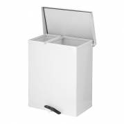 Pedalspand, 80 l, hvid, 2-rums, 25 + 55 l *Denne vare tages ikke retur*