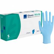 Undersøgelseshandske, ABENA Classic, S, blå, nitril, pudderfri