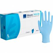 Undersøgelseshandske, ABENA Classic, L, blå, nitril, pudderfri