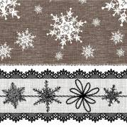 Middagsserviet, Snowy Winter, 3-lags, 1/4 fold, 40x40cm, flerfarvet, papir
