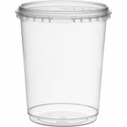 Condi b&oslash;tte, Combi, 14,3cm, &Oslash;120mm, 1025 ml, klar, PP, 1-rums, med l&aring;g