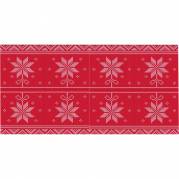 Kuvertl&oslash;ber, Christmas star, 2400x40cm, r&oslash;d, airlaid, perforeret for hver 1,2 m