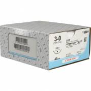 Sutur, Silk, 45cm, sort, fibroin, 3-0, FS-1 n&Atilde;&yen;l, multifil *Denne vare tages ikke retur*