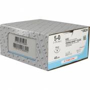 Sutur, Silk, 45cm, sort, fibroin, 5-0, FS-2 n&Atilde;&yen;l, multifil *Denne vare tages ikke retur*