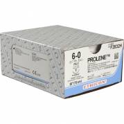 Sutur, Prolene, 75cm, bl&Atilde;&yen;, PP, 6-0, PS-3 MP n&Atilde;&yen;l, monofil, MPP2832H *Denne vare tages ikke retur*