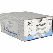 Sutur, Prolene, 45cm, bl&Atilde;&yen;, PP, 5-0, FS-3 n&Atilde;&yen;l, monofil, 8614H *Denne vare tages ikke retur*