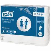 Toiletpapir, Tork T4 Advanced, 2-lags, 34,7m x 9,9cm, &Atilde;&tilde;10,4cm, hvid, blandingsfibre