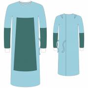 Operationskittel, Barrier Classic, L-L, gr&Atilde;&cedil;n, SMS, HP, med bindeb&Atilde;&yen;nd, inkl. to h&Atilde;&yen;ndkl&Atilde;&brvbar;der, steril, engangs *Denne vare tages ikke retur*