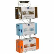 Handskestativ, ABENA, s&Atilde;&cedil;lv, rustfrit st&Atilde;&yen;l, til 3 &Atilde;&brvbar;sker