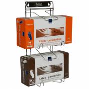 Handskestativ, ABENA, s&Atilde;&cedil;lv, rustfrit st&Atilde;&yen;l, til 2 &Atilde;&brvbar;sker