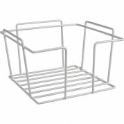 Vaskekludestativ, ABENA, 23x23x13,5cm, hvid, metal, holder til skumvaskeklude