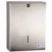 Dispenser, neutral, Maxi, 13x26x34cm, gr&Atilde;&yen;, rustfrit st&Atilde;&yen;l, til alle typer h&Atilde;&yen;ndkl&Atilde;&brvbar;deark *Denne vare tages ikke retur*