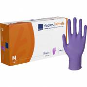 Unders&oslash;gelseshandske, ABENA Classic Sensitive, M, lilla, nitril, pudderfri