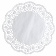 Kagepapir, &Atilde;&tilde;28cm, 40 g/m2, hvid, papir, udhugget, rund