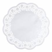 Kagepapir, &Atilde;&tilde;34cm, 40 g/m2, hvid, papir, udhugget, rund