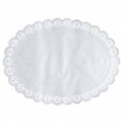 Kagepapir, 37x50cm, 40 g/m2, hvid, papir, udhugget, oval