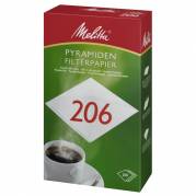 Pyramidefilter, Melitta, filterpapir, 206, bleget