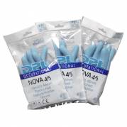 Latexhandske, DPL Nova 45, XL, bl&Atilde;&yen;, latex, indvendig velourisering