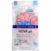 Latexhandske, DPL Nova 45, 6, pink, latex, indvendig velourisering