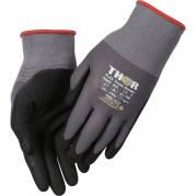 Fingerdyppet nitrilhandske, THOR Flex, 7, sort, polyester/nitril, lycra overh&Atilde;&yen;nd