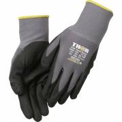 Fingerdyppet nitrilhandske, THOR Flex, 10, sort, polyester/nitril, lycra overh&Atilde;&yen;nd