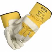Oksehudshandske, ODIN, 10, hvid, oksel&Atilde;&brvbar;der, rigger