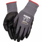 Fingerdyppet nitrilhandske, ODIN Flex, 7, gr&aring;, nitril/polyester, lycra overh&aring;nd